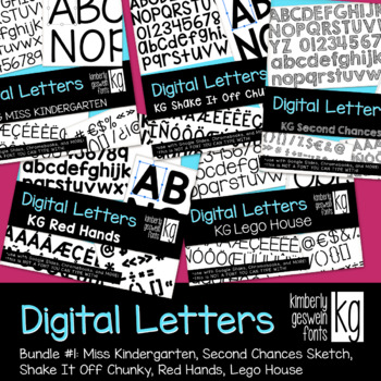 Preview of KG Digital Letters Bundle #1 for Google Drive