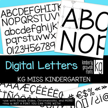 Preview of KG Digital Letters: KG Miss Kindergarten for Google Drive