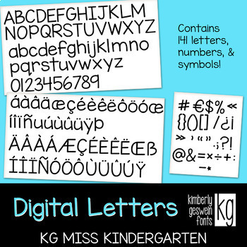 KG Digital Letters: KG Miss Kindergarten for Google Drive | TPT