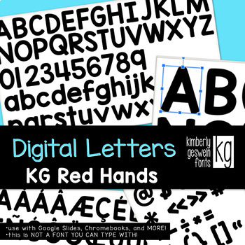 Preview of KG Digital Letters: KG Red Hands for Google Drive