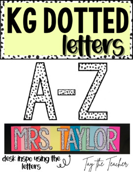 Preview of KG Dotted Printable Letters