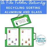KG File Folder Activity Sorting Recycling Items Aluminum & Glass