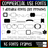 KG Fonts Bundle: Doodle Frame Collection * Commercial Use 