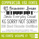KG Fonts Bundle: Volume 17 * Commercial Use * Fun Kid Fonts