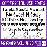 KG Fonts Bundle: Volume 30 * Commercial Use * Fun Playful Fonts