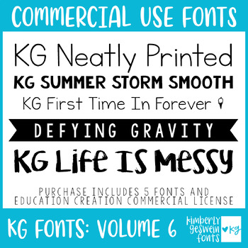 Preview of KG Fonts Bundle: Volume 6 * Commercial Use * Innovative Primary Grade Fonts