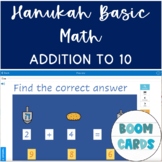 KG Hanukkah Basic Math Addition Problems To 10 Boom Cards