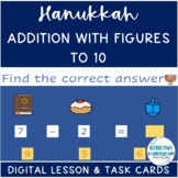 KG Hanukkah Basic Math Addition Problems To 10 Digital Les