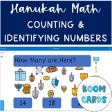 KG Hanukkah Basic Math Counting & Identifying Numbers Boom Cards