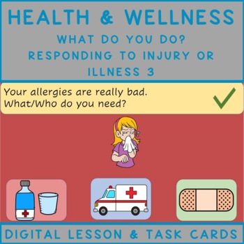 Preview of KG Health & Wellness Identify Needs to Medical Scenarios Digital Lesson & Task 3