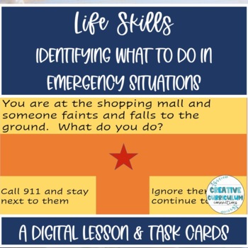 Preview of KG Identifying What To Do In Varied Emergency Social Situations Digital Lesson