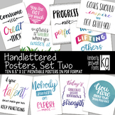 KG Inspirational Handlettered Posters Set TWO by Kimberly Geswein