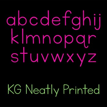 Preview of KG Neatly Printed Font: Personal Use