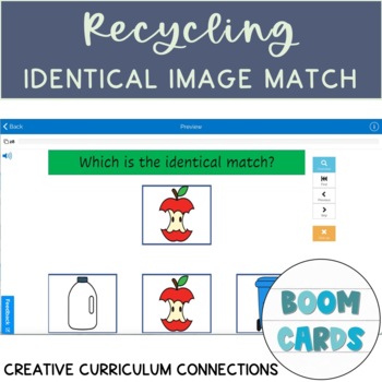 Preview of KG Recyclable Items Identical Image To Image Matching Boom Cards