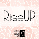 KG Rise UP Font: Personal Use