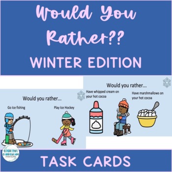 Preview of KG Social/Communication Would You Rather Winter Edition Task Cards
