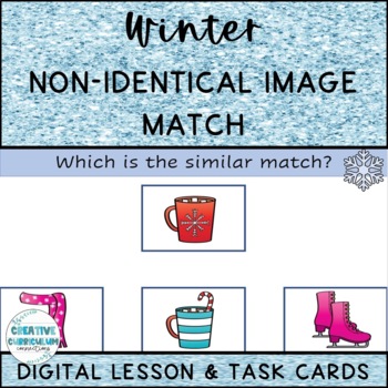 Preview of KG Winter Non Identical Image To Image Matching Digital & Task Cards 2