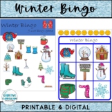 KG Winter Themed Digital & Printable Interactive Bingo Mul