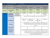 KG2 curriculum map for the whole year