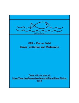 Preview of KG3 - Flat and Solid Games, Activities and Worksheets