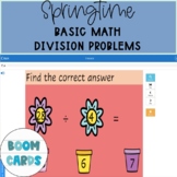 KG Basic Math- Spring Division Problem Solving Boom Cards