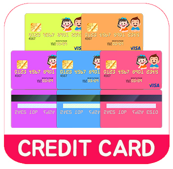 Preview of KIDS CREDIT CARDS  / Pretend Play Printable, Kids Play Cards, Kids Credit Card