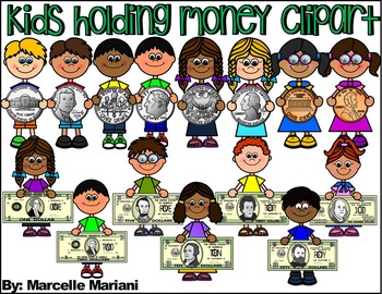 Preview of KIDS HOLDING MONEY CLIPART