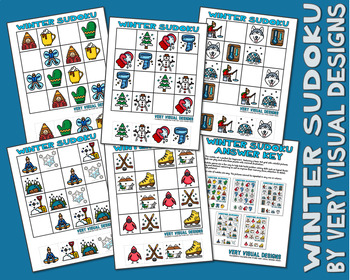 Preview of KIDS PICTURE SUDOKU Winter Season Puzzles for Beginners : Critical Thinking