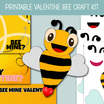 Free Printable Bee Mine Valentine Craft!