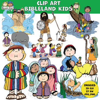 Preview of BIBLE KIDS in BIBLE LAND Clip Art