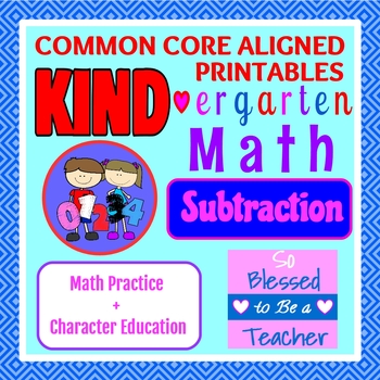 Preview of KIND-ergarten Math: Subtraction - Character Education