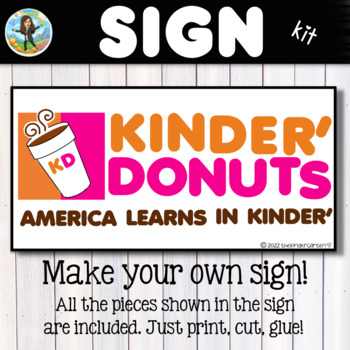 KINDER' DONUTS Sign making kit by The Kindergarten