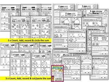 addition worksheets addition worksheets for kindergarten