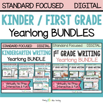 Preview of KINDERGARTEN AND FIRST GRADE EXPLICIT WRITING CURRICULUMS BUNDLE