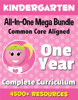 Preview of KINDERGARTEN All-In-One *MEGA BUNDLE* {1 Year Complete Curriculum & CC Aligned}