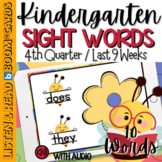 KINDERGARTEN Boom Cards: Sight Words | Listen & Read | 4th