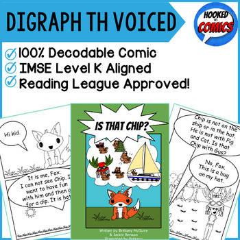 Preview of KINDERGARTEN DECODABLE READER- Digraph TH voiced- Is That Chip? SoR, OG