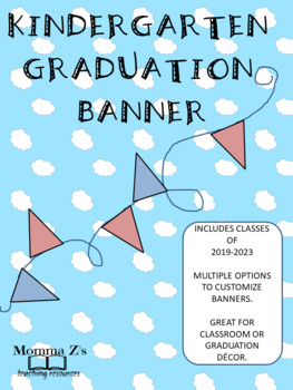 kindergarten graduation pennant flag banner by momma z s teaching resources