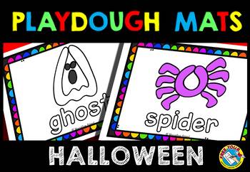 Halloween Playdough Mats for Toddlers & Preschoolers - FREE