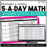 KINDERGARTEN Math Spiral Review | Back to School Math Morn