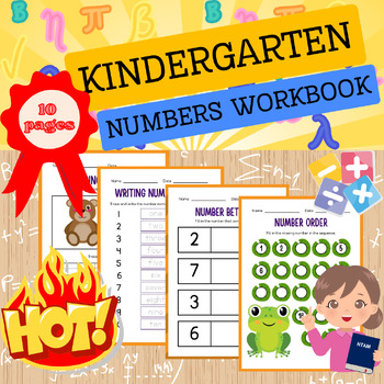 Preview of KINDERGARTEN NUMBERS WORKBOOK