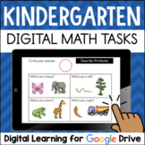 KINDERGARTEN Paperless Math Tasks Quick Assessments Google