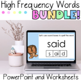 Kindergarten High Frequency Words Bundle | PowerPoint and 