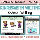KINDERGARTEN EXPLICIT OPINION WRITING CURRICULUM WITH PROMPTS