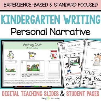 Preview of KINDERGARTEN EXPLICIT PERSONAL NARRATIVE WRITING CURRICULUM with WRITING PROMPTS