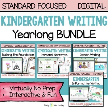 Preview of KINDERGARTEN OPINION, NARRATIVE, AND INFORMATIVE WRITING CURRICULUM WITH PROMPTS
