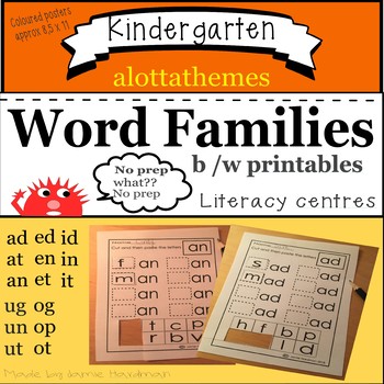 CVC Word families worksheets by Jamie Hardman Alottathemes | TpT