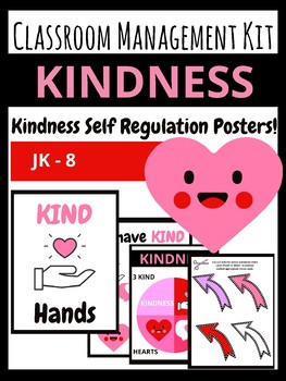 Preview of KINDNESS Classroom Management Kit, Posters, Wheels, and Charts