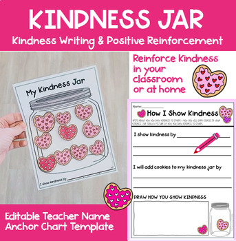 Preview of KINDNESS Cookie Jar - Positive Reinforcement - SEL -Class Anchor Chart- Editable