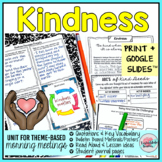 Kindness Activities for SEL Print and Digital Morning Meet